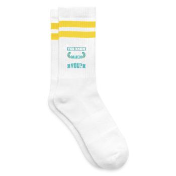 Restauration rapide en donuts - Chaussettes de tennis - blanc/jaune - Droite