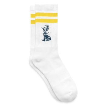 Music Fox - Striped tennis socks - white/yellow - Right