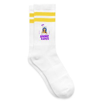 Juste une fille qui aime l’anime - Chaussettes de tennis - blanc/jaune - Droite