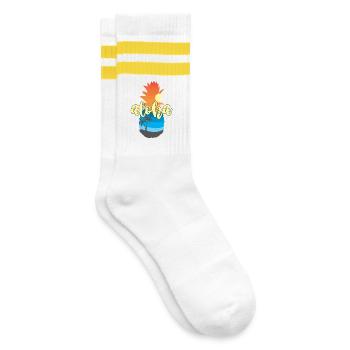 Aloha Sunset Pineapple – Ambiances de la plage d’Hawaï - Chaussettes de tennis - blanc/jaune - Droite