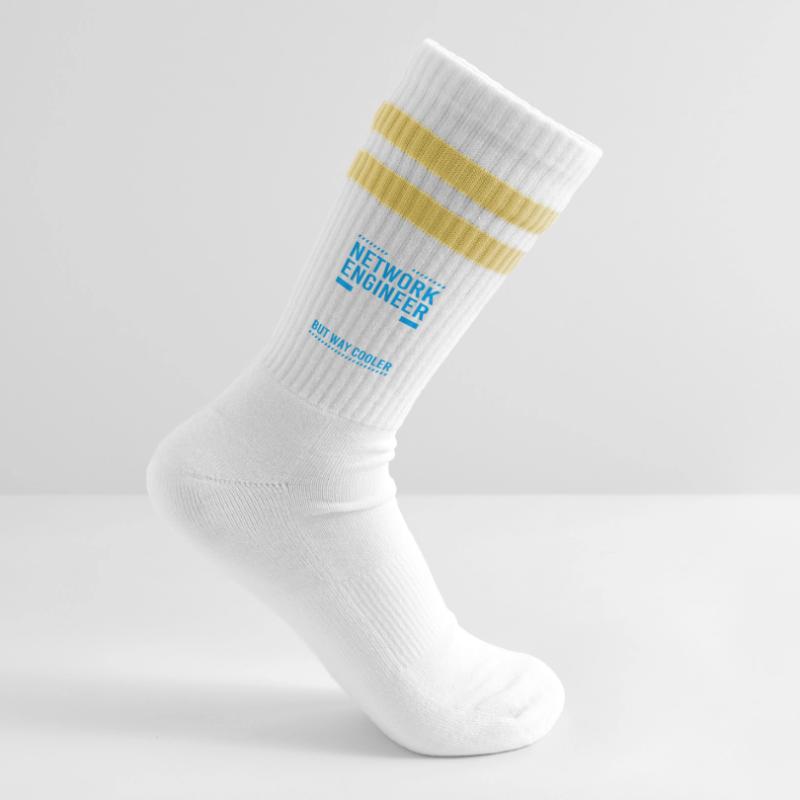 Network Computer Scientist Programmer Admin Striped tennis socks