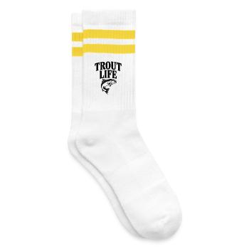 Vie de la truite - Chaussettes de tennis - blanc/jaune - Droite