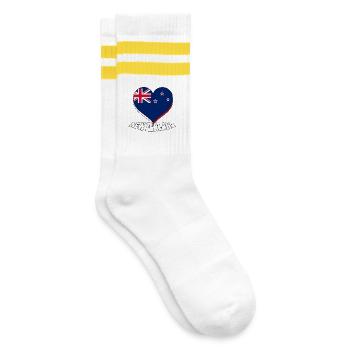 Nouvelle-Zélande - Chaussettes de tennis - blanc/jaune - Droite