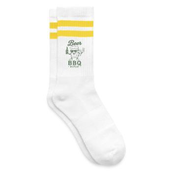 BIÈRE BARBECUE RÉPÉTITION Grilling Beer Graphic - Chaussettes de tennis - blanc/jaune - Droite