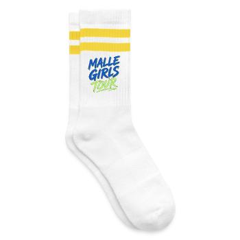 Malle Girls Tour Mallorca Holiday Party - Striped tennis socks - white/yellow - Right
