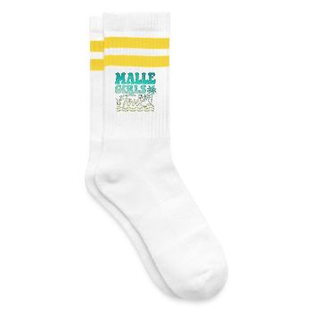 Malle Girls Tour Mallorca Holiday Party - Striped tennis socks - white/yellow - Right