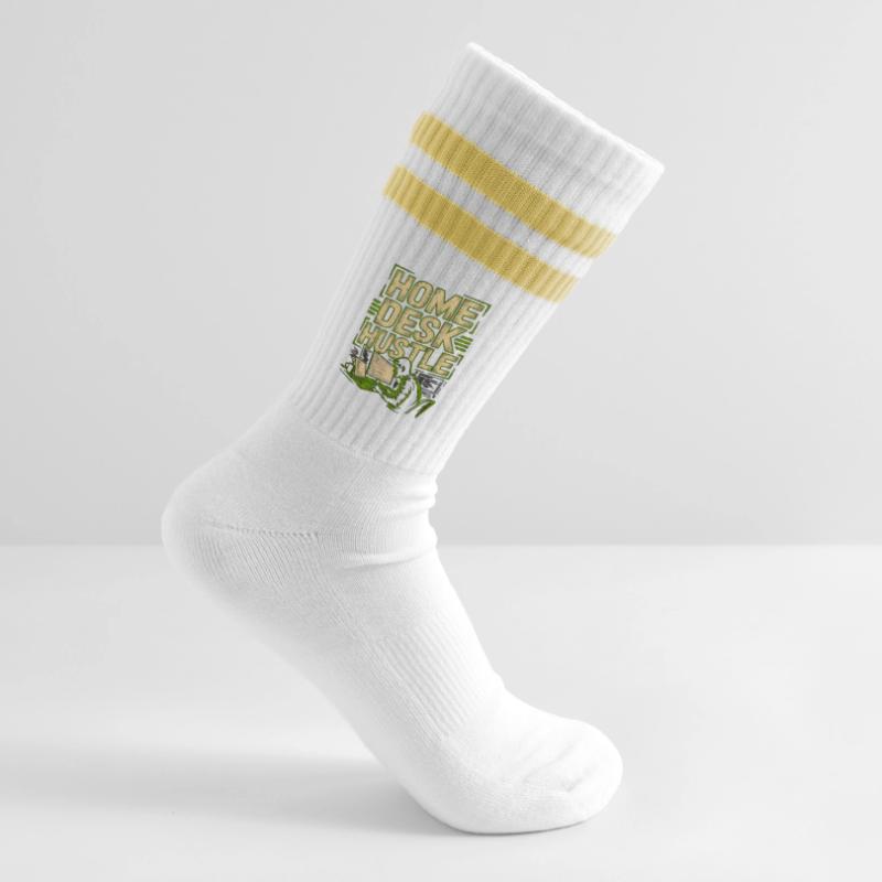 Remote Developer Home Desk Hustle Remote Coder Striped tennis socks