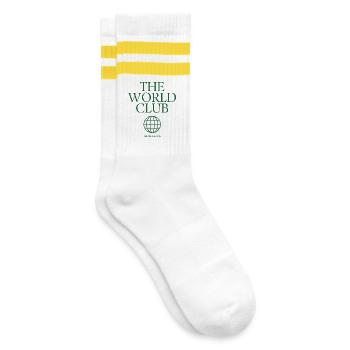 Logo du World Club Vert - Chaussettes de tennis - blanc/jaune - Droite