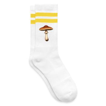 mushroom - Striped tennis socks - white/yellow - Right