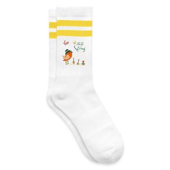 Bonjour le jardin de printemps - Chaussettes de tennis - blanc/jaune - Droite