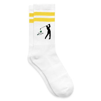 gulf - Striped tennis socks - white/yellow - Right