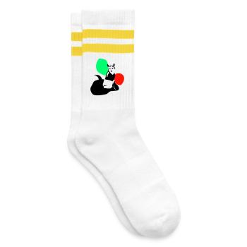 fox - Striped tennis socks - white/yellow - Right