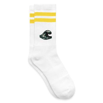 Océan Retro Wave japonais - Chaussettes de tennis - blanc/jaune - Droite