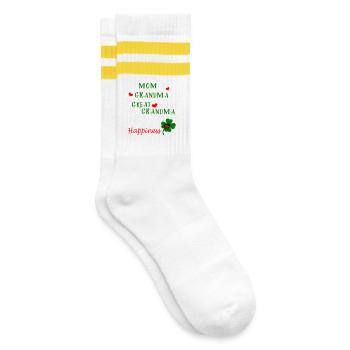 Maman Mamie - Chaussettes de tennis - blanc/jaune - Droite