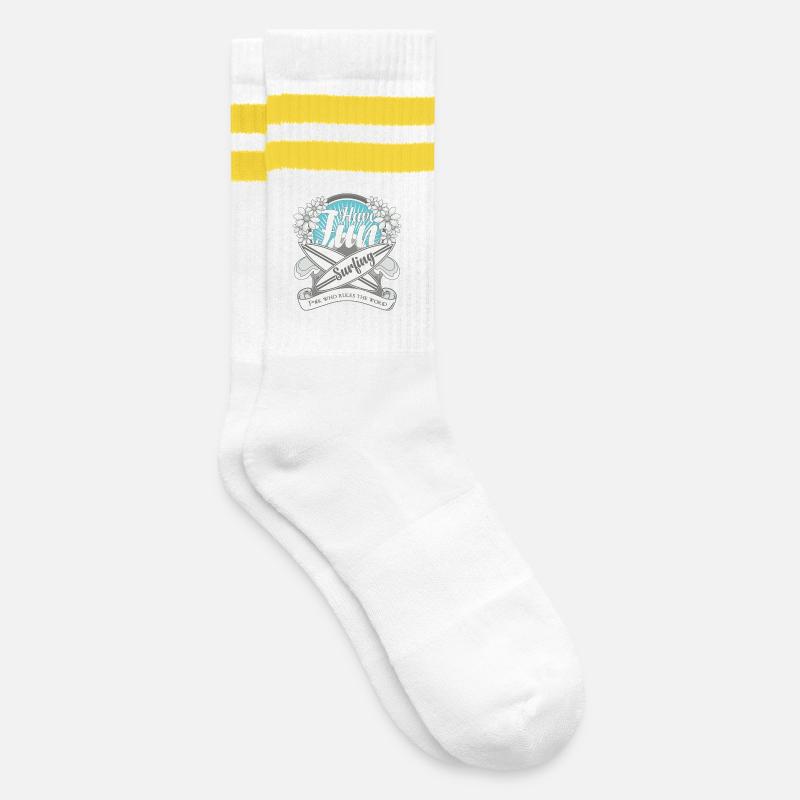 SURF, SURF - Chaussettes de tennis - blanc/jaune