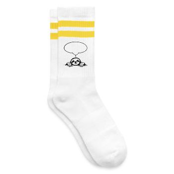 Faultier_mit_Denkblase - Chaussettes de tennis - blanc/jaune - Droite
