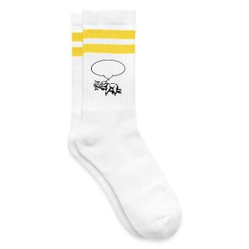 Faultier_chillend_mit_Denkblase - Chaussettes de tennis - blanc/jaune - Droite
