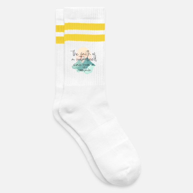 Conception Mountain Mover - Chaussettes de tennis - blanc/jaune