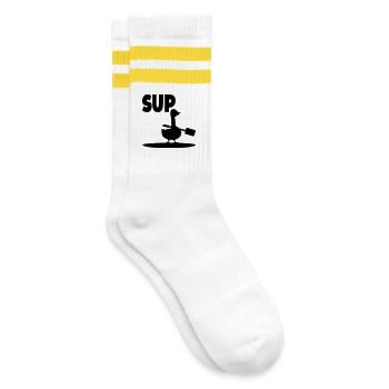 SUP Gans Wassersport Paddeln - Gestreifte Tennissocken - Weiß/Gelb - Rechts