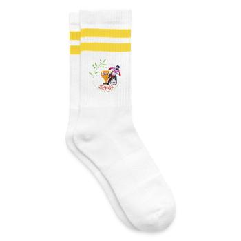 Motoball Winner Tournament Championship - Striped tennis socks - white/yellow - Right