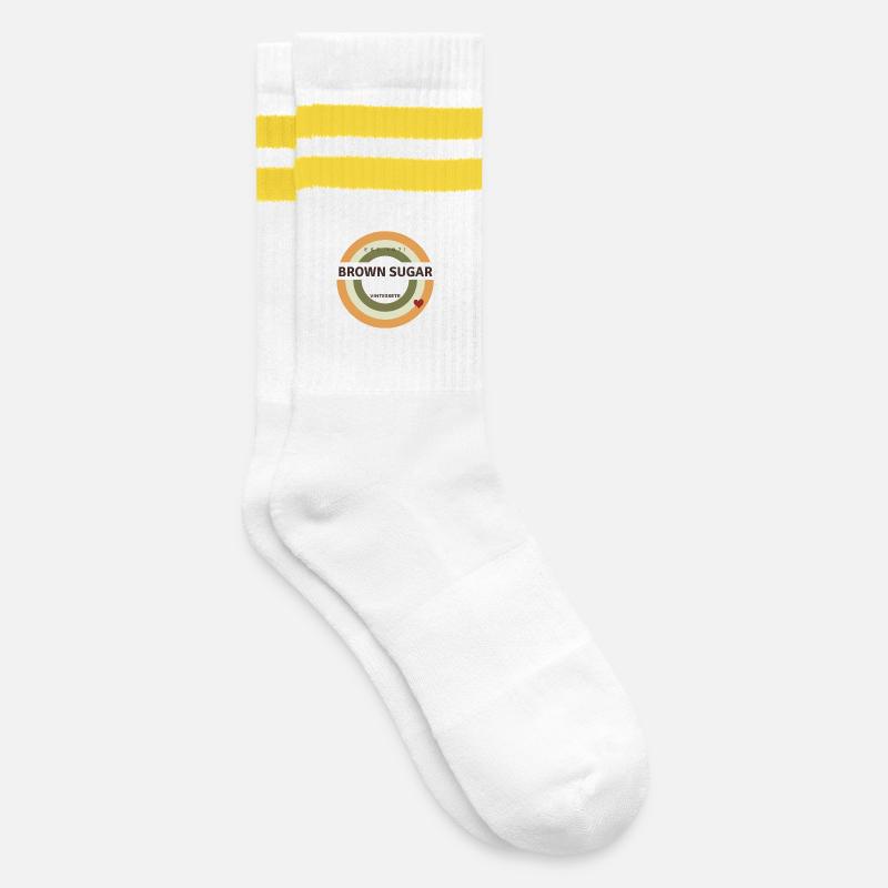 Cassonade - Chaussettes de tennis - blanc/jaune