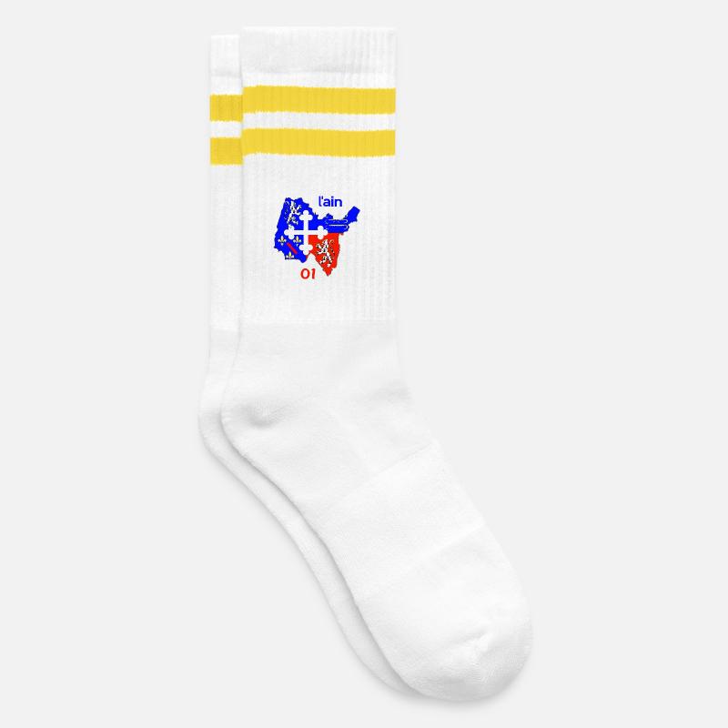Ain - Chaussettes de tennis - blanc/jaune