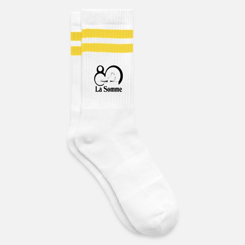 La somme - Chaussettes de tennis - blanc/jaune