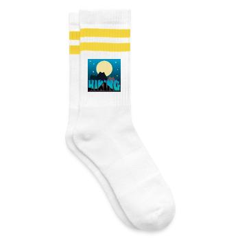 Randonnée Chat - Paysage - Chaussettes de tennis - blanc/jaune - Droite