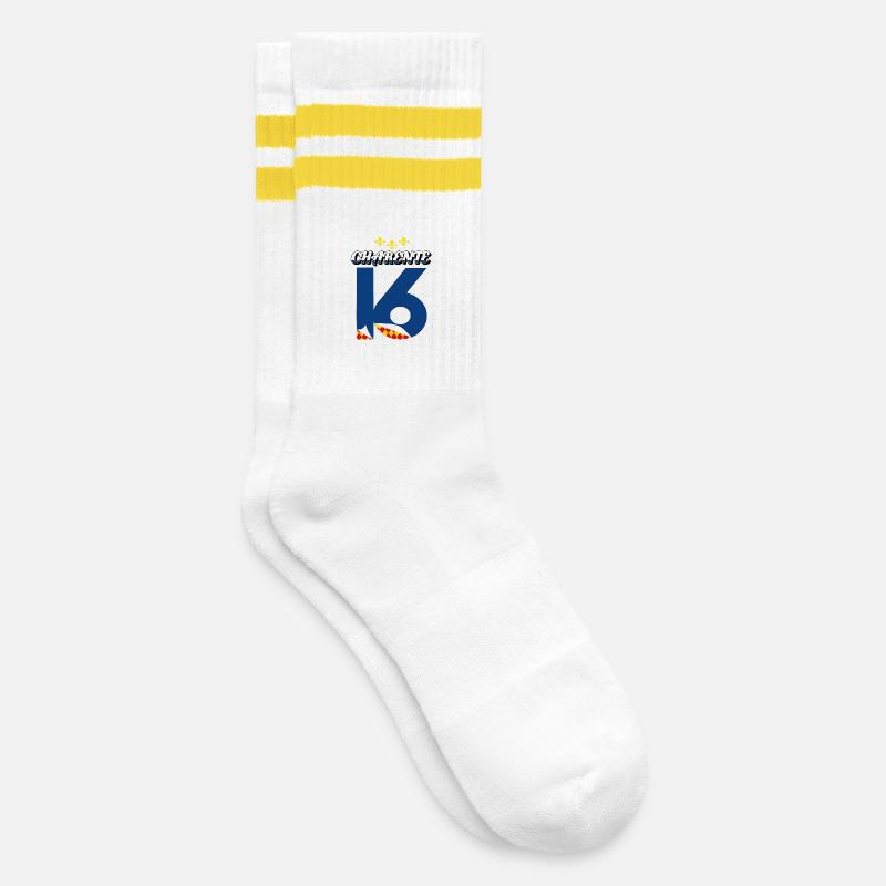 Charente - Chaussettes de tennis - blanc/jaune