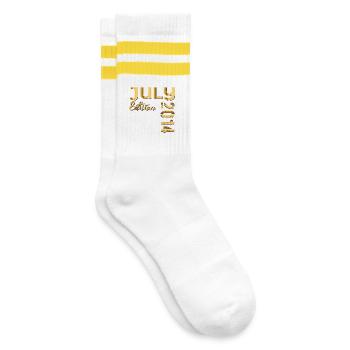 12th Birthday July 2014 - Striped tennis socks - white/yellow - Right