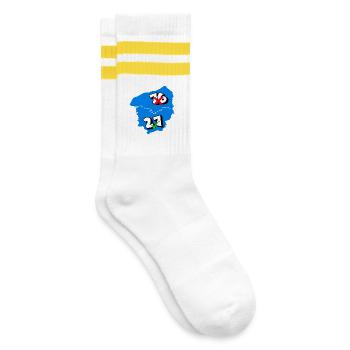 Upper Normandy Region - Striped tennis socks - white/yellow - Right