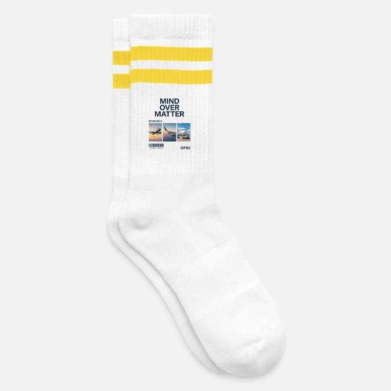 Mind Over Matter: Edinburgh Triptych - Chaussettes de tennis - blanc/jaune
