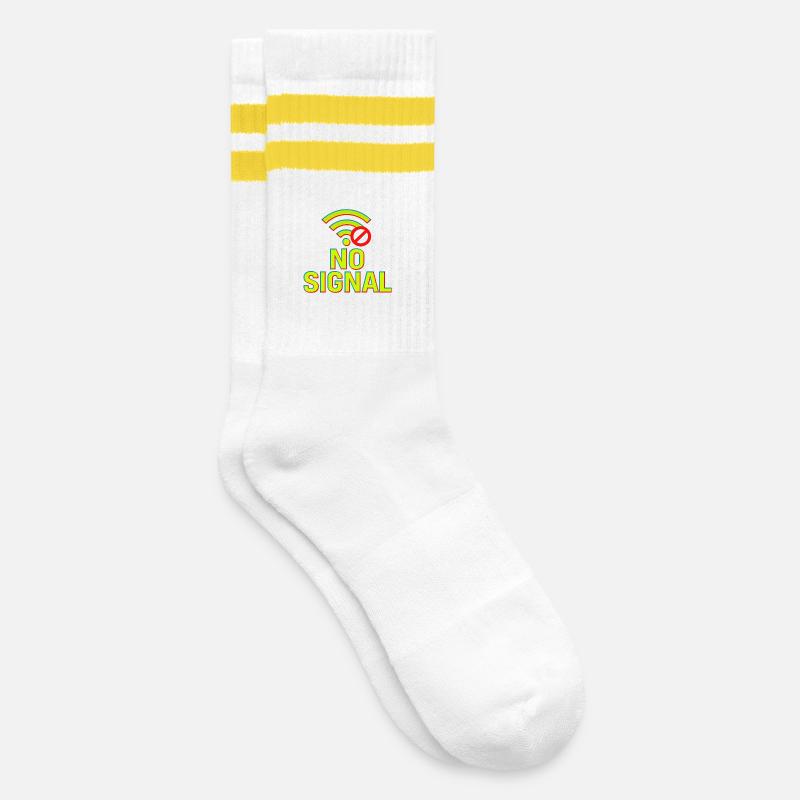 Conception technique Glitch - Chaussettes de tennis - blanc/jaune