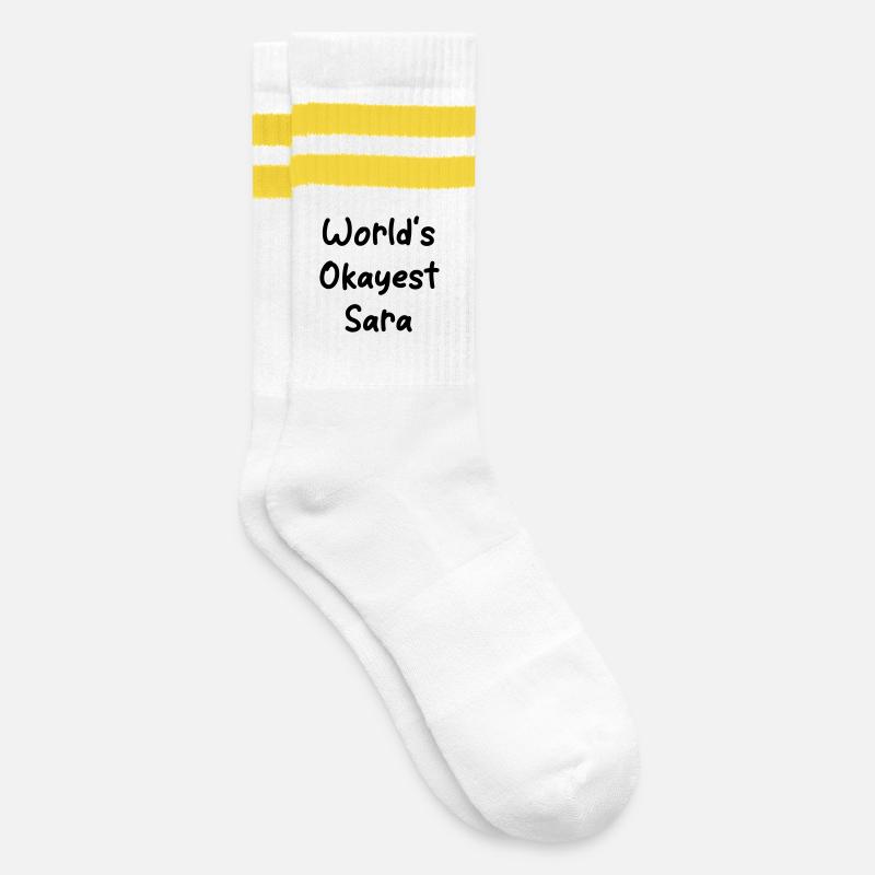 Sara la plus correcte du monde - Chaussettes de tennis - blanc/jaune