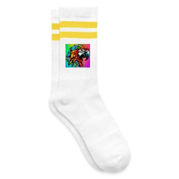 perroquet - Chaussettes de tennis - blanc/jaune - Droite