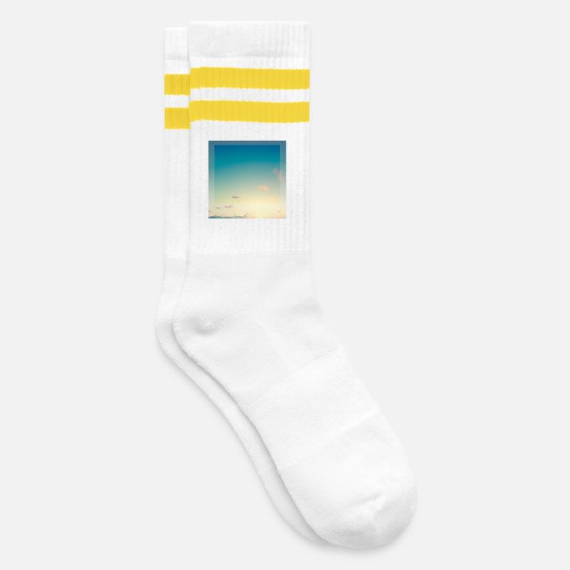 Ciel - Chaussettes de tennis - blanc/jaune