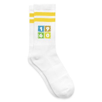 66. Écussons de Farbige du Geburtstag depuis 01/1960 - Chaussettes de tennis - blanc/jaune - Droite