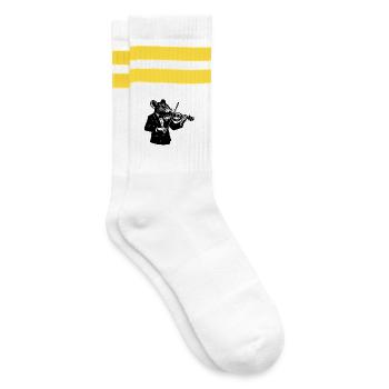 Rat violoniste en smoking Violon violon - Chaussettes de tennis - blanc/jaune - Droite