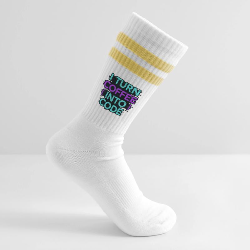 Je transforme le café en code Chaussettes de tennis
