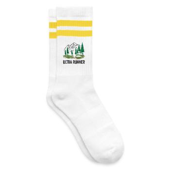 Ultra coureur - Chaussettes de tennis - blanc/jaune - Droite