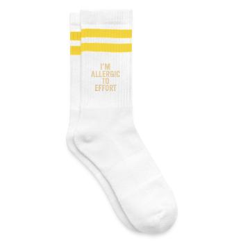 Je suis allergique à l’effort - Chaussettes de tennis - blanc/jaune - Droite