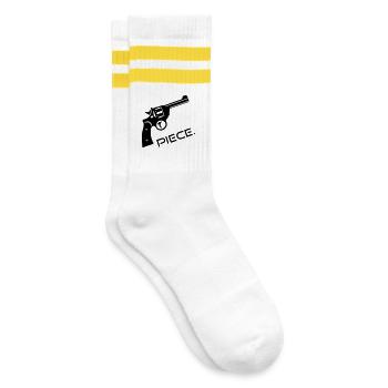 Revolver Gun Gun Piece - Peace - Striped tennis socks - white/yellow - Right