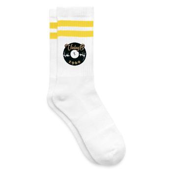 Cadeau d’anniversaire vintage des années 1960 - Chaussettes de tennis - blanc/jaune - Droite
