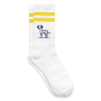 Dalmatiner (Comic) - Gestreifte Tennissocken - Weiß/Gelb - Rechts