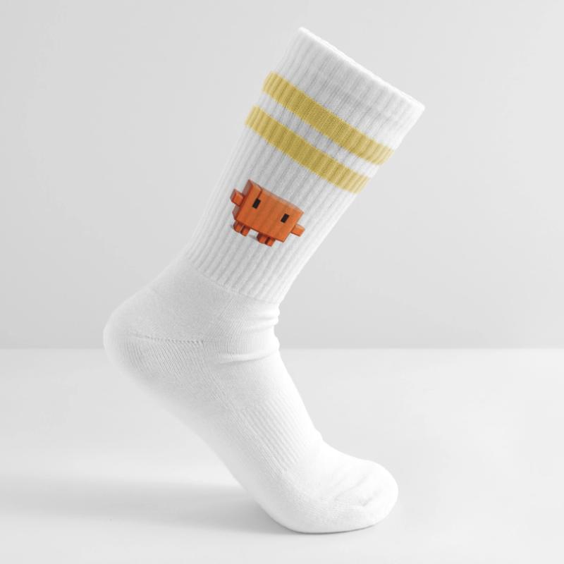 Claude Code Pixel 3D Mascot Cute Dev Sticker Chaussettes de tennis