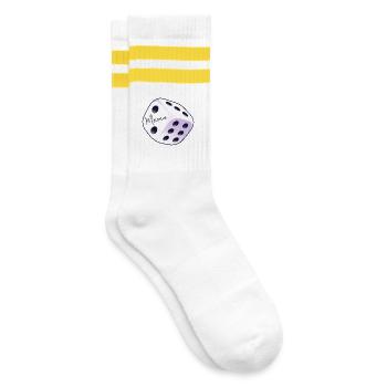Maman de la Joueuse de Société de Dés - Chaussettes de tennis - blanc/jaune - Droite