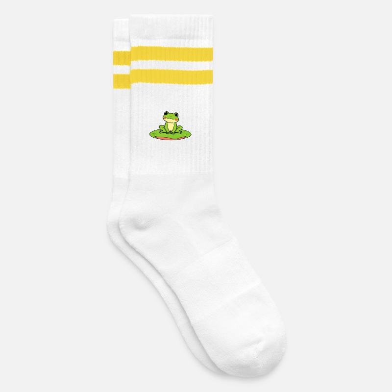 Cute Frog - Chaussettes de tennis - blanc/jaune