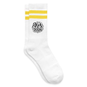 Jga 2026 Enterrement de vie de garçon - Chaussettes de tennis - blanc/jaune - Droite