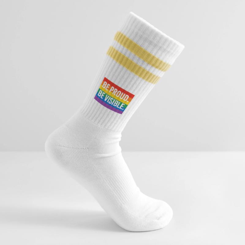 Rainbow Pride Statement Design Striped tennis socks