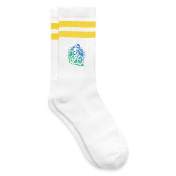 Mountainbike Liebe zum Anziehen - Gestreifte Tennissocken - Weiß/Gelb - Rechts